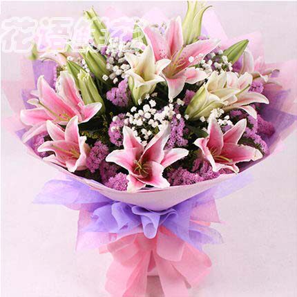 19朵百合生日鲜花速递广州天河
