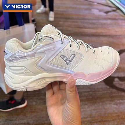 官方正品VICTOR威克多胜利P9200TDLI白粉女款比赛训练羽毛球鞋男