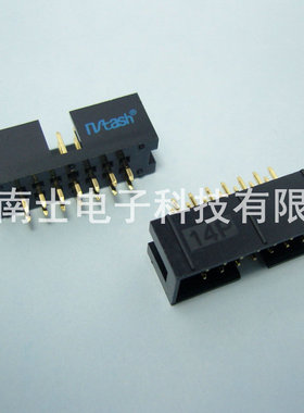 精工南士 DC3-14P 镀金 直针 简易牛角ISP接口JTAG插座2.54mm间距