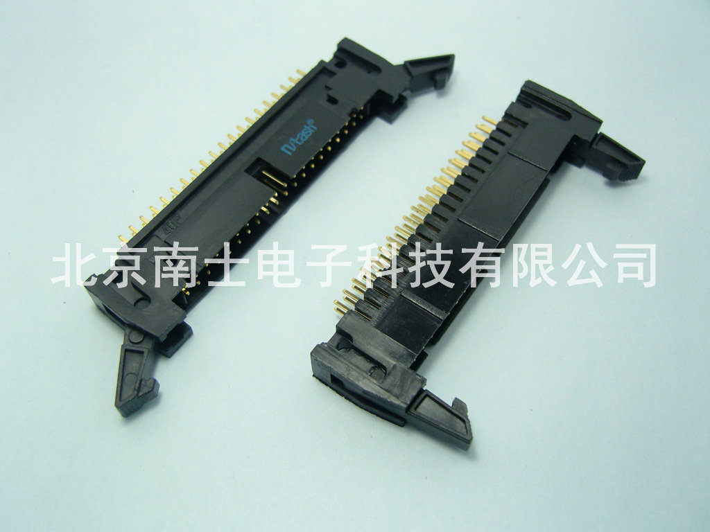 精工南士 DC2-40P 镀金 180度直脚 直针 牛角插座2.54mm间距 黑色