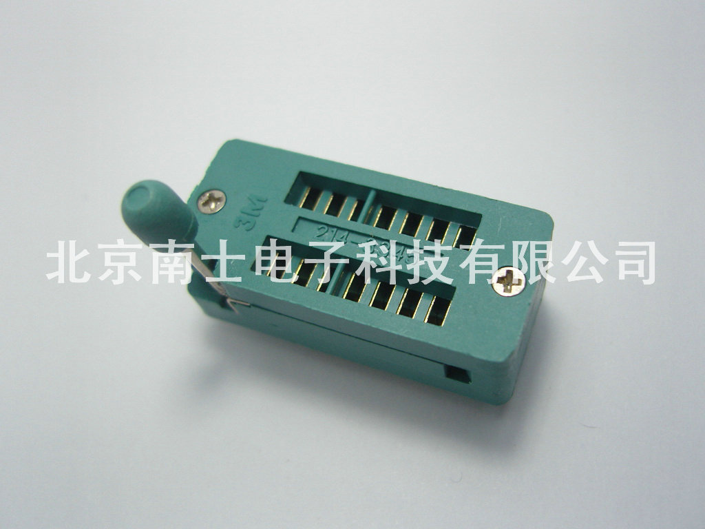 3M 14P 锁紧插座 镀金 IC活座 14PIC测试座 集成 单片机 芯片底座