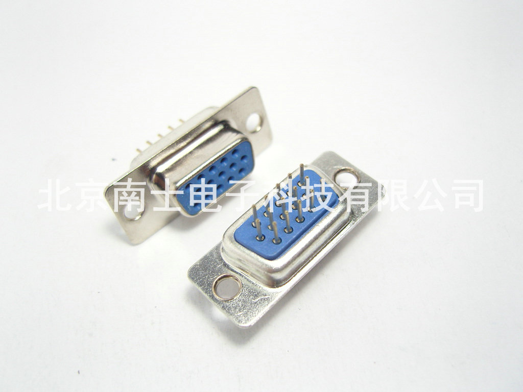 优质镀金HDP15母头 DP15孔 HDB15 DB15三排VGA接口直插插板焊板式