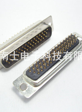 优质镀金HDP44公头 DP44针 HDB44 DB44接头直插插板式焊板式 黑胶