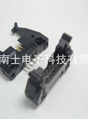 DENK DC2-10P 直脚 直针 ISP接头 JTAG 牛角插座 2.54mm间距 黑色