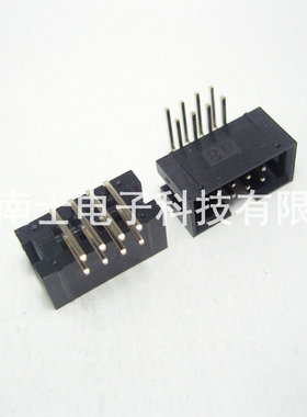 DENK DC3-8P 弯针 简易牛角 ISP下载接口 JTAG 插座 2.54mm间距