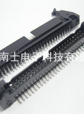 FRC DC2-64P 弯脚 弯针 ISP接口 JTAG 牛角插座 2.54mm间距 黑色