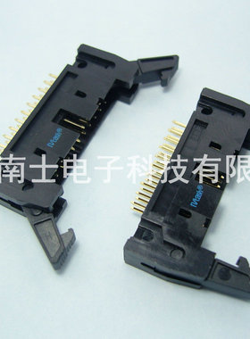 精工南士 DC2-20P 镀金 180度直脚 直针 牛角插座2.54mm间距 黑色