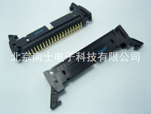 镀金 90度弯脚 弯针 精工南士 2.54mm间距 40P 牛角插座 黑色 DC2