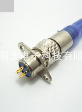 JINLIAN 锦连 MT8 4芯 航空插头 菱形插座 开孔8mm 蓝色尾巴