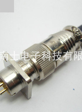 JINLIAN 锦连 X12 3芯 航空插头 法兰插座 开孔12mm X12J3A K3P
