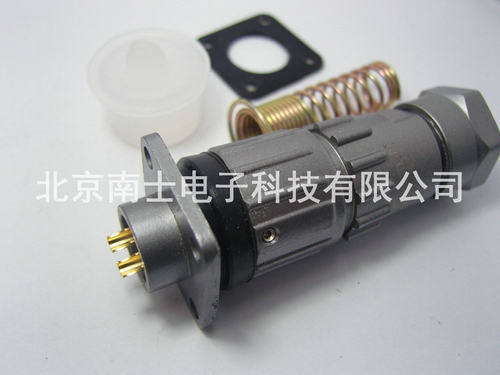 防水镀金航空插头插座 FQ14-2芯 快速连接器 开孔14MM 卡扣式