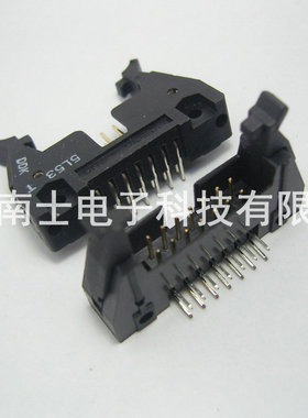 DDK DC2-14P Pin 弯脚 ISP接头 JTAG 牛角插座 2.54mm间距 黑色