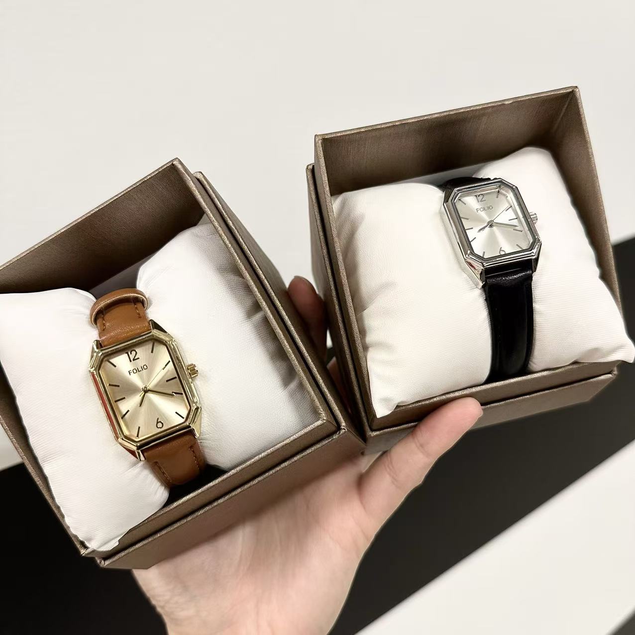 COCO美国正品代购 美国folio 方糖女士手表 皮表带