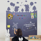 饰磁性自粘家用可擦写涂鸦墙写字板磁力培训环保 黑板墙贴儿童房装