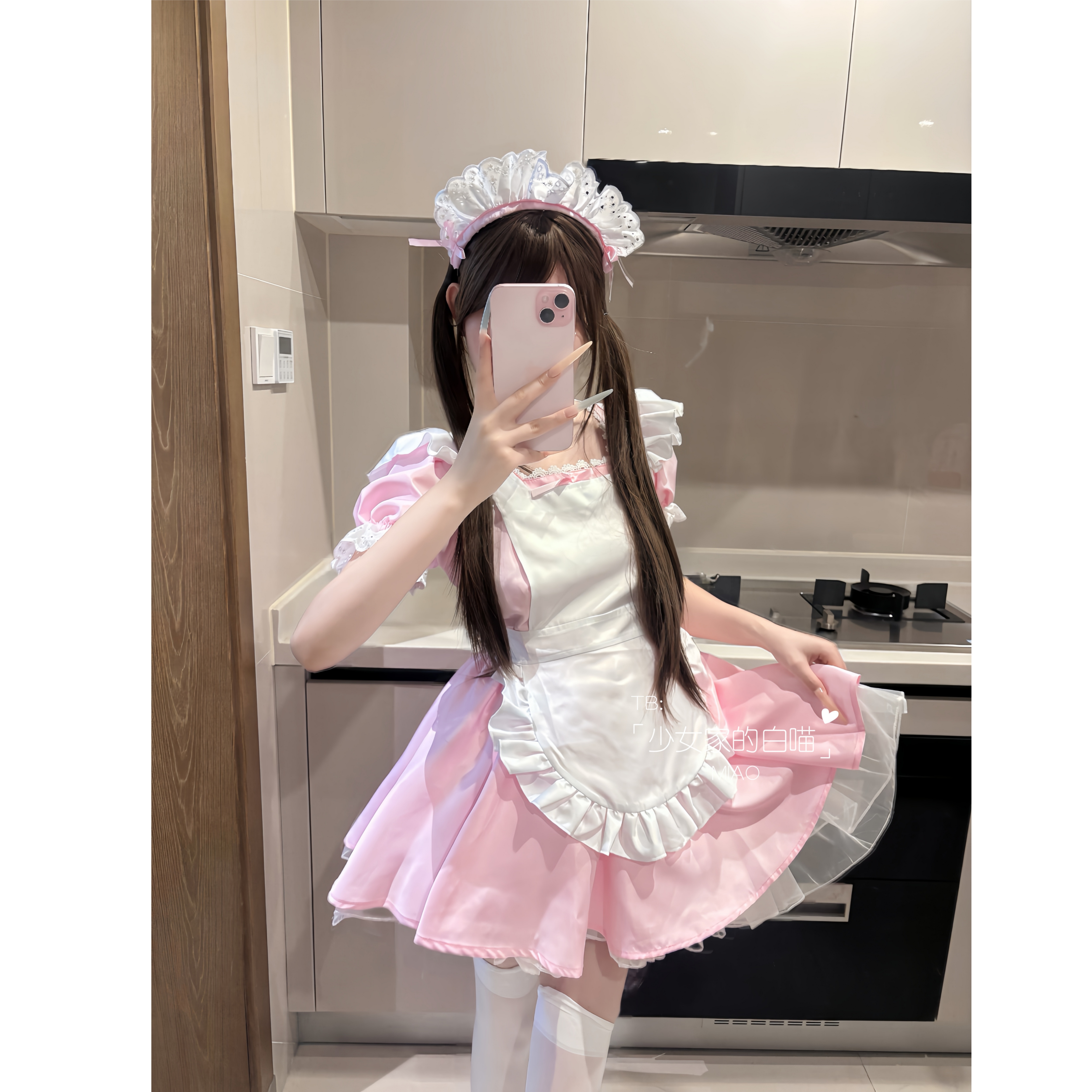 小红书爆款！粉色天使女仆装现货