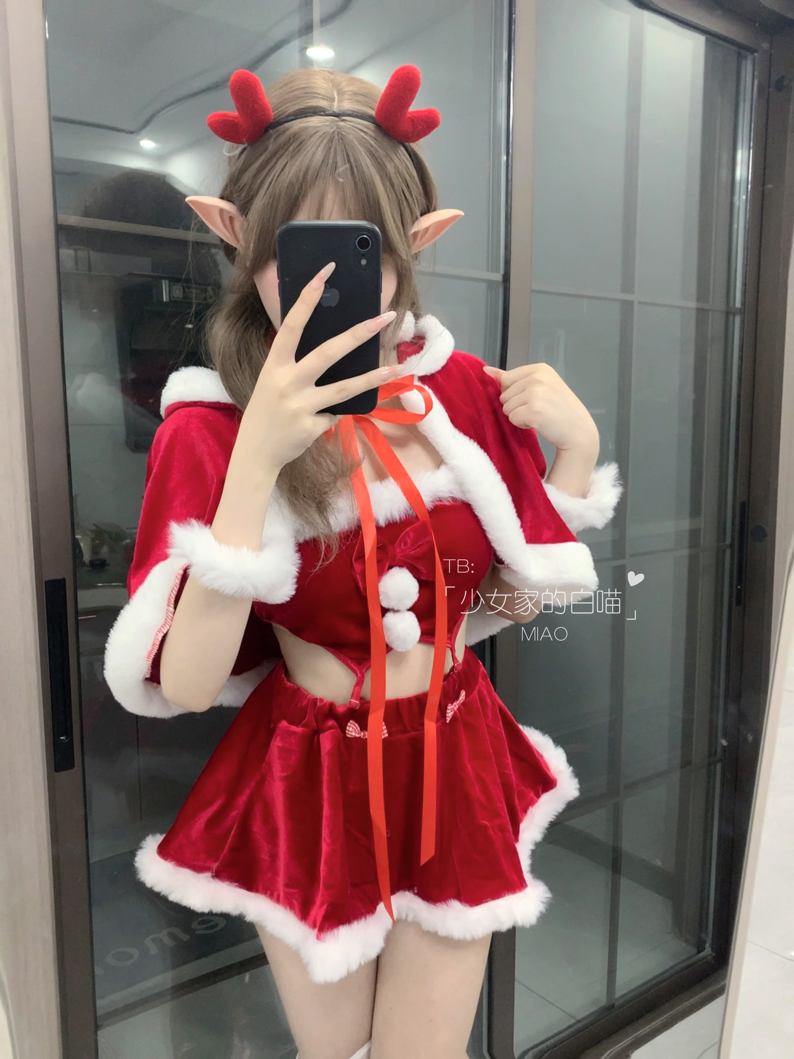 圣诞主题cos麋鹿女仆装