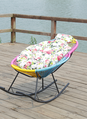 时尚摇椅藤椅简约家居阳台躺椅摇摇椅逍遥椅户外休闲椅太阳椅包