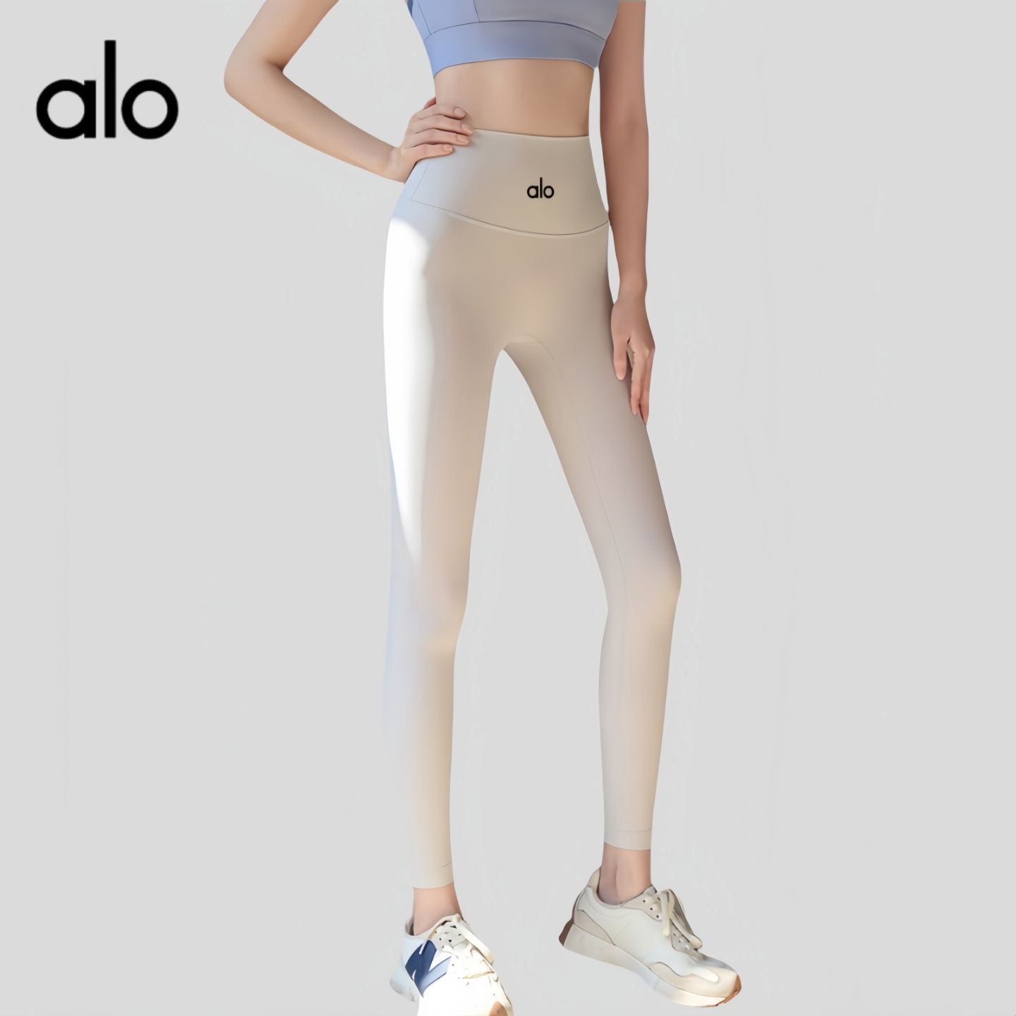 aIo女无尴尬线高腰裸感瑜伽裤