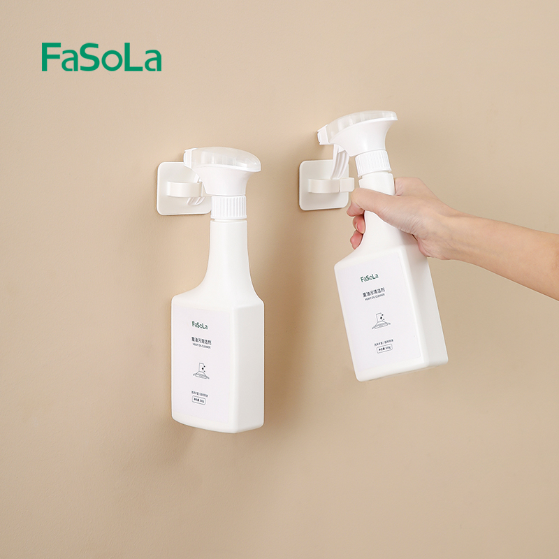 免打孔环形挂钩多功能喷壶清洁剂收纳圆环单挂钩浴室壁挂梳子挂架