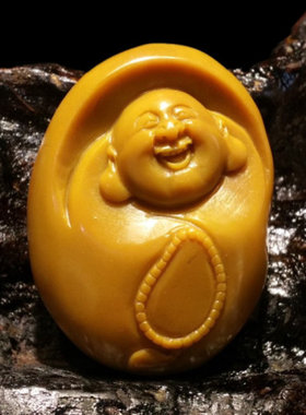 籽料霍山玉黄龙玉手玩件手把件