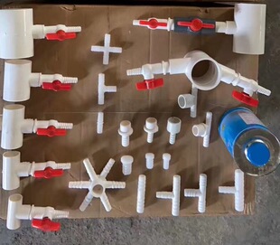 气管配件微孔纳米管配 三通堵头球阀宝塔头直接变径三通曝气管