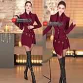 冬季 欧美辣妹风套装 设计感假两件外套可脱卸短裤 两件套2025新款