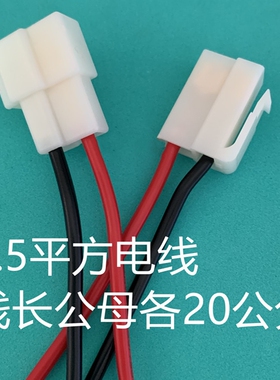 汽车设备连接器大功率线束2P接插件电动车公母插头6.3mm对接头