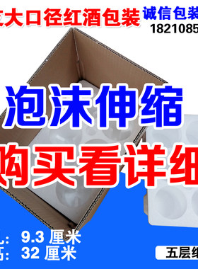 6支装大肚瓶香槟起泡酒红酒啤酒泡沫箱保温盒防震快递包装批发