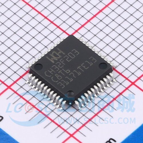 全新原装 CH32F203C8T6 LQFP-48(7x7) 单片机(MCU/MPU/SOC) 可配