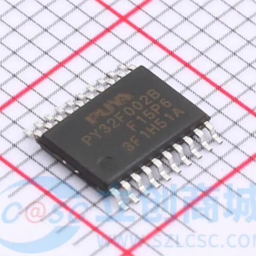 原装 PY32F002BF15P6TU TSSOP20 单片机 M0+核 24K-ROM PY32F002B