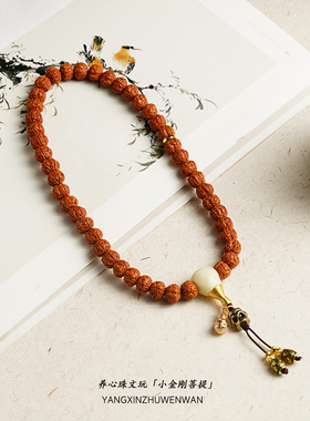 小金刚菩提子手串精五瓣佛珠手链文玩配饰品盘玩念珠尼泊尔原籽