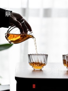 清酒杯主人杯个人专用杯 班意 锤纹玻璃茶杯小品茗杯功夫茶具日式