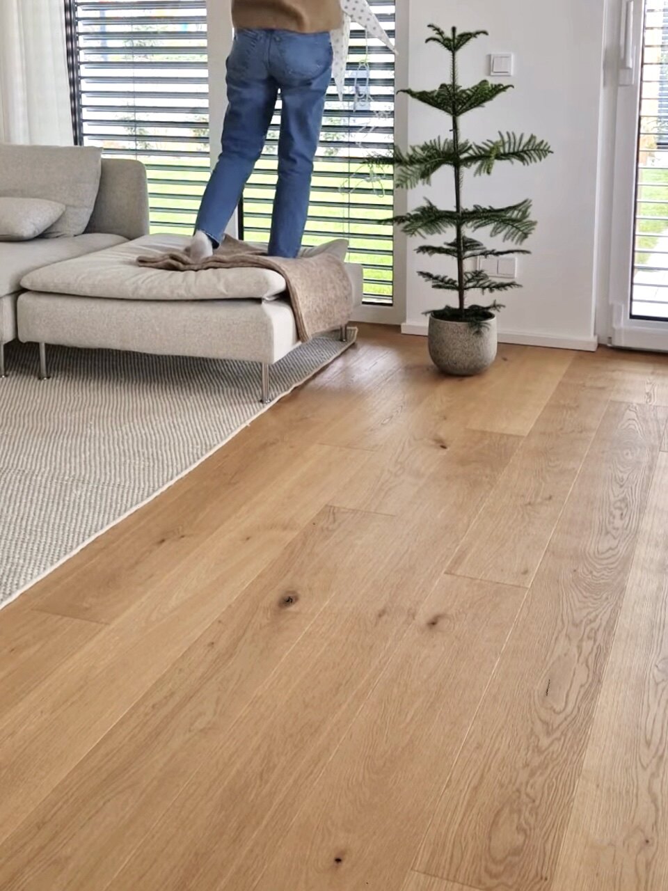 1.9米厚皮欧橡木纯三层实木复合地暖专用15厚enf环保大地板5g锁扣