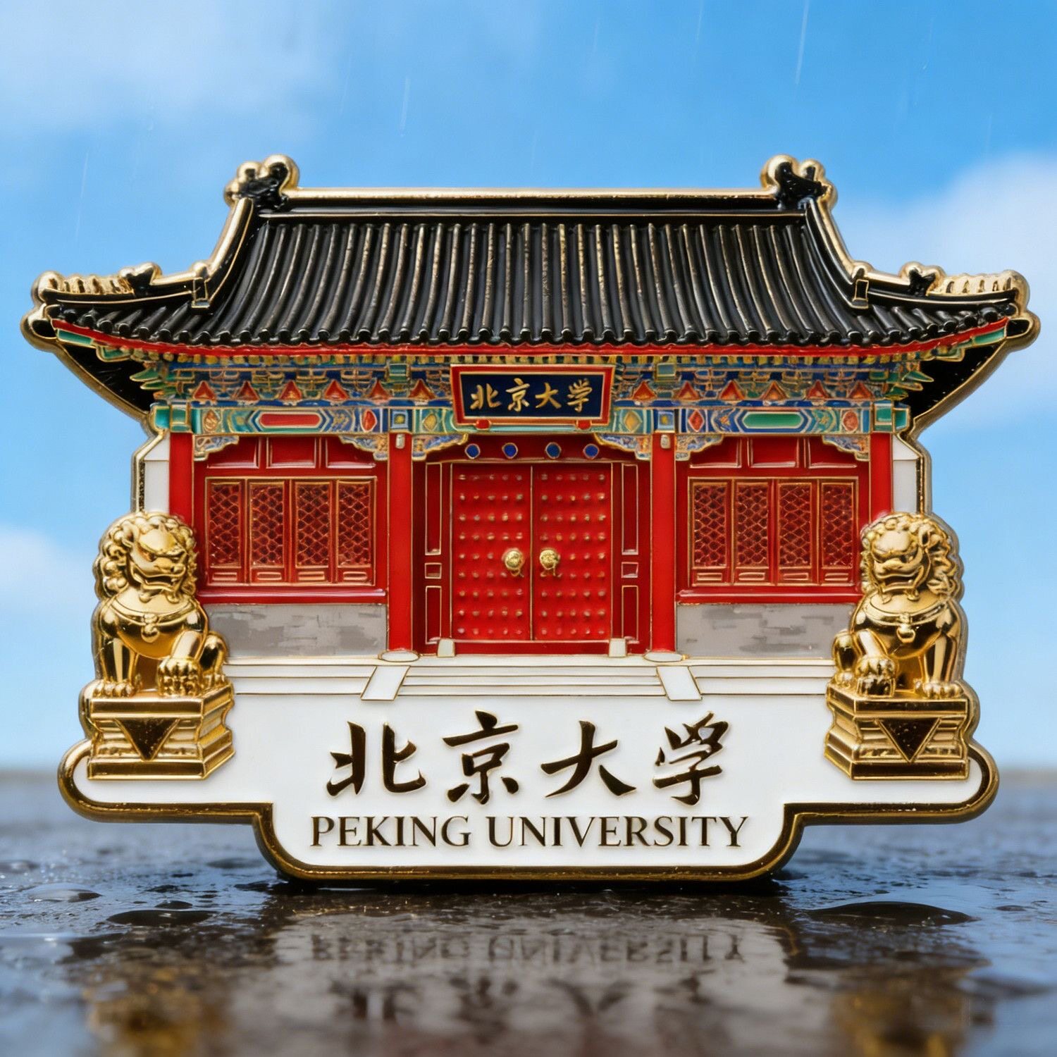 新款北京大学亚克力冰箱贴平面磁贴个性文创磁吸中国城市旅游纪念