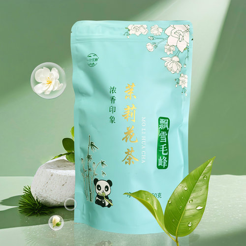 茉莉花茶特级浓香印象一叶览静飘雪毛峰袋散装250g烘青茶叶口粮茶