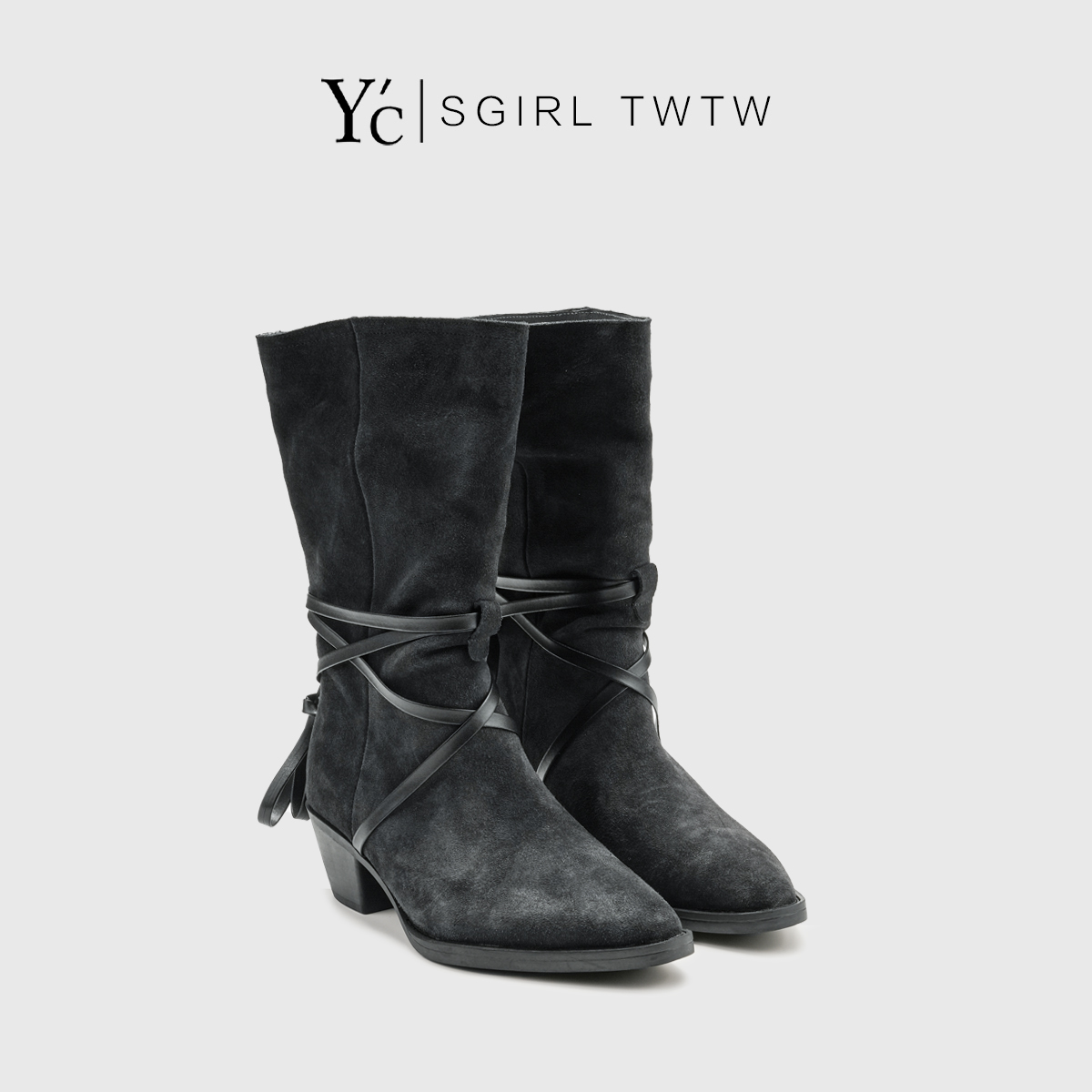 25秋冬新款时尚西部美拉德堆堆靴