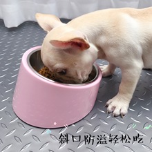 休普倾斜斜口碗法斗巴哥狗狗食盆1