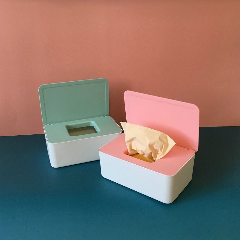 出口日本口罩收纳盒密封湿巾盒学生家用防尘带盖手套湿纸巾盒,收纳整理,纸巾盒,淘宝优惠券,粉丝福利购,淘宝优惠卷