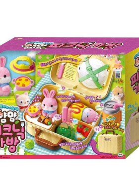 小兔子野营旅行收纳箱过家家玩具