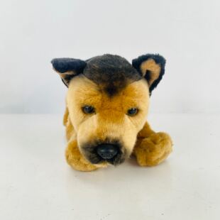 美国russ德国牧羊犬毛绒玩偶 仿真狼狗毛绒公仔 德牧黑背犬公仔