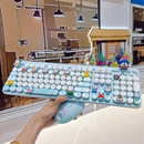 多巴胺DIY叮当猫鼠标键盘无线男生女生可爱卡通键盘无线键鼠套装