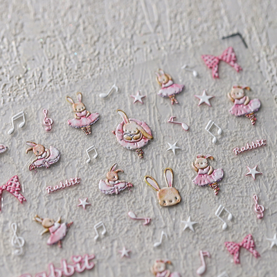 茉季中国美甲贴纸薄刃浮雕