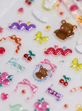 TENSOR新工艺5D薄韧指甲贴纸pro薄透磨砂浮雕美甲贴果冻系列