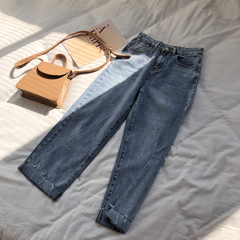 RENA店主推薦好搭有好穿超實用複古高腰做舊水洗藍顯瘦牛仔闊腿褲在類目 女裝/女士精品, 牛仔褲中 - 來自Buy2taobao.com提供專業的淘寶代購服務