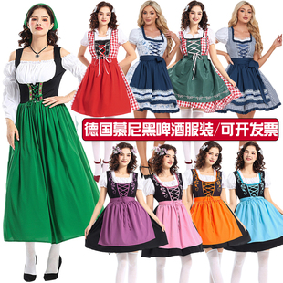 德国啤酒服装成人女巴伐利亚传统服啤酒节促销演出服啤酒妹表演服