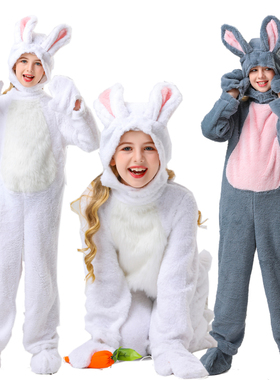 拔萝卜小白兔服装兔子造型演出服儿童rabbit costume动物主题服装