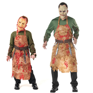 万圣节服装酒吧派对晚会表演屠夫装厨师衣染血成人男服装死神衣服