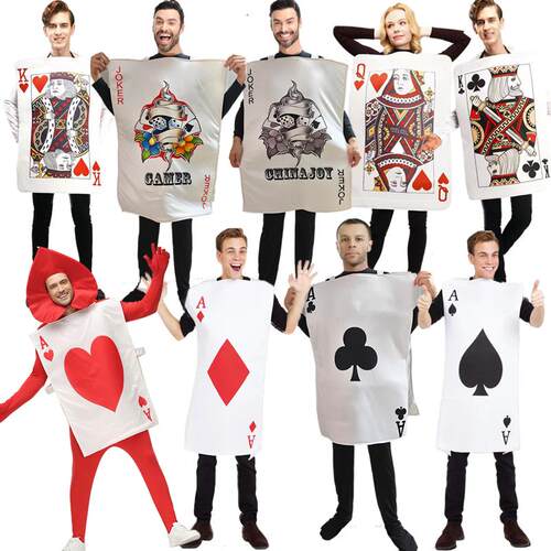 魔术道具趣味派对装扑克兵扮演服