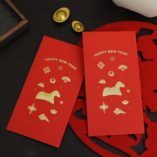 2026新款 节日压岁包利是封可定制LOGO 创意马年新年红包袋创意个性