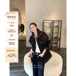 小宜定制 曼哈顿小香·重工细闪丝粗花呢拼接牛仔 法式小香外套